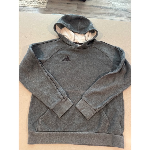 Adidas Kids Pullover Hoodie Sweatshirt Gray L/G 13-14 Years Boys - Picture 1 of 5